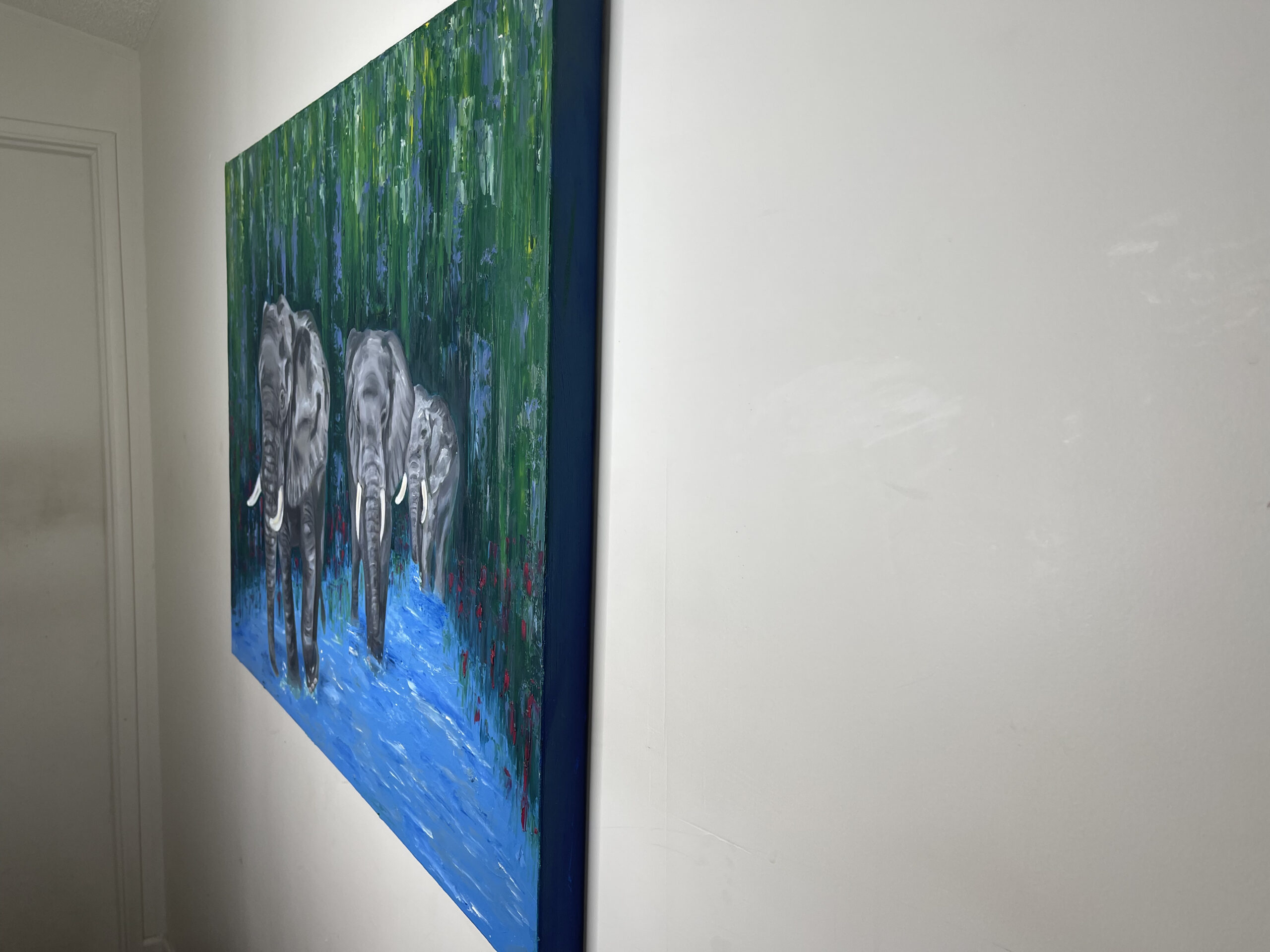 Sideview of painting